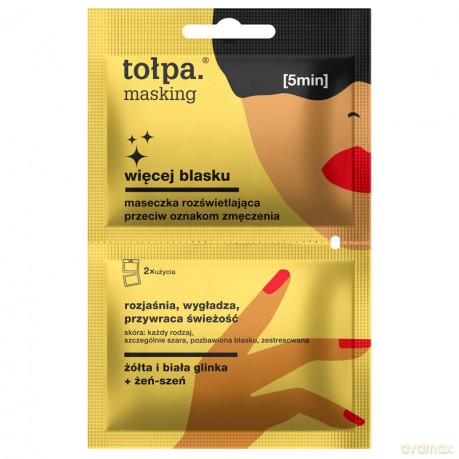 TOŁPA Masking Maska więcej blasku rozświetl.2x5ml