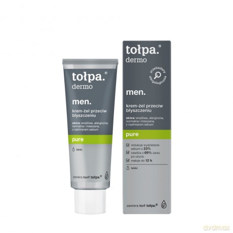 TOŁPA.Dermo Men.Lekki Krem-żel przeciw błyszczeniu skóry Pure 40ml