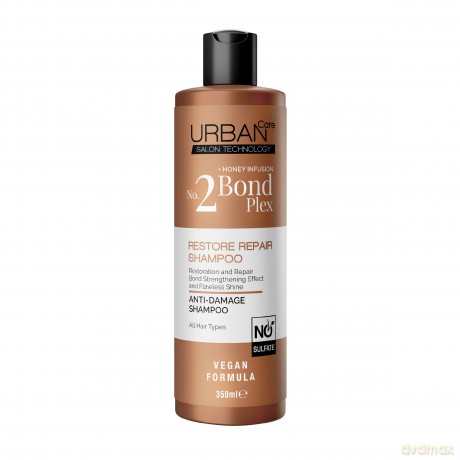 URBAN HAIR CARE No:2 Bond Plex Restore Szampon naprawczy 350 ml