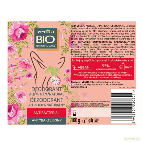Venita Bio 100 ml dezodorant antybakteryjny