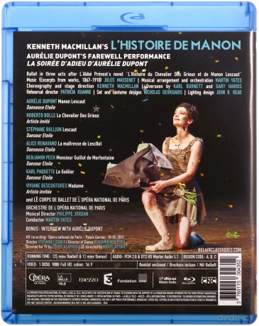 Paris National Opera Ballet - Macmillan: The Story of Manon [Blu-Ray]