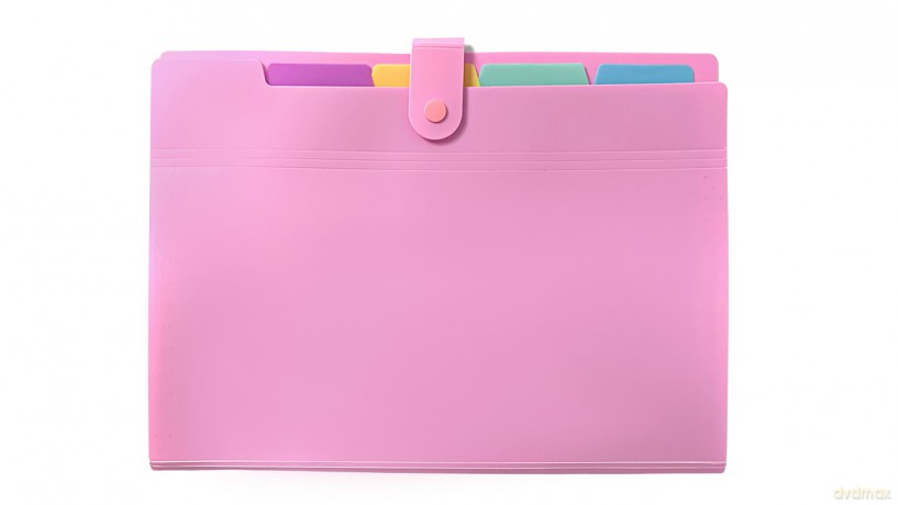 Teczka A4 harmonijkowa PP pastel różowy