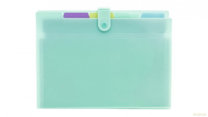 Teczka A4 harmonijkowa PP pastel zielony