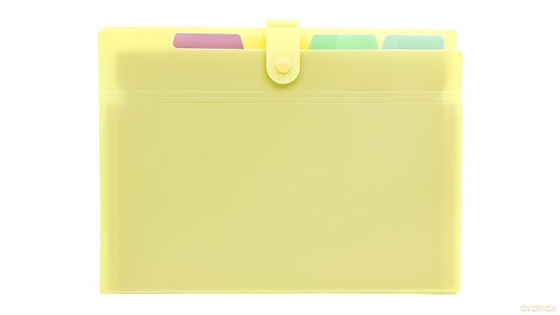 Teczka A4 harmonijkowa PP pastel żółty