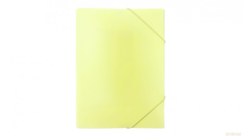 Teczka A4 z gumką PP pastel żółty