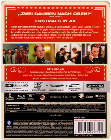Ocean's Eleven (Ocean's Eleven: Ryzykowna gra) (steelbook) [Blu-Ray 4K]+[Blu-Ray]