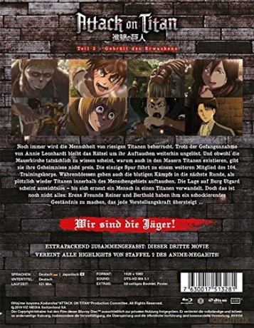 Attack on Titan Season 2 the Movie: The Roar of Awakening (steelbook) [Blu-Ray]
