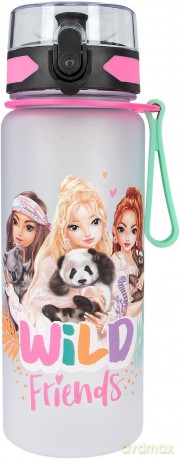 Bidon modelki 700 ml TOPModel Wild Friends butelka na przycisk z dziubkiem