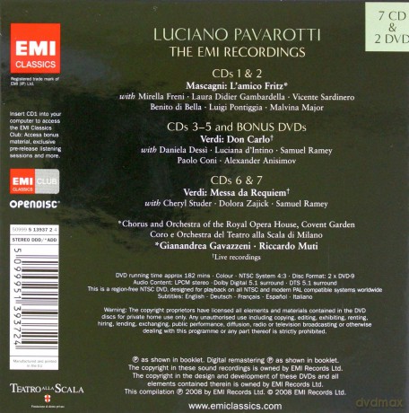 Pavarotti: The Emi Recordings [7CD]+[2DVD]