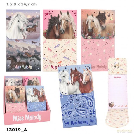 Notesik z magnesem Miss Melody 13019A 1 szt mix