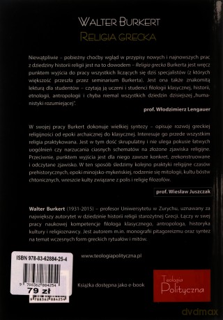 Religia grecka - Walter Burkert [KSIĄŻKA]