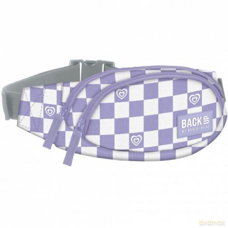 Saszetka nerka Backup Szachownica fiolet TBB6A29