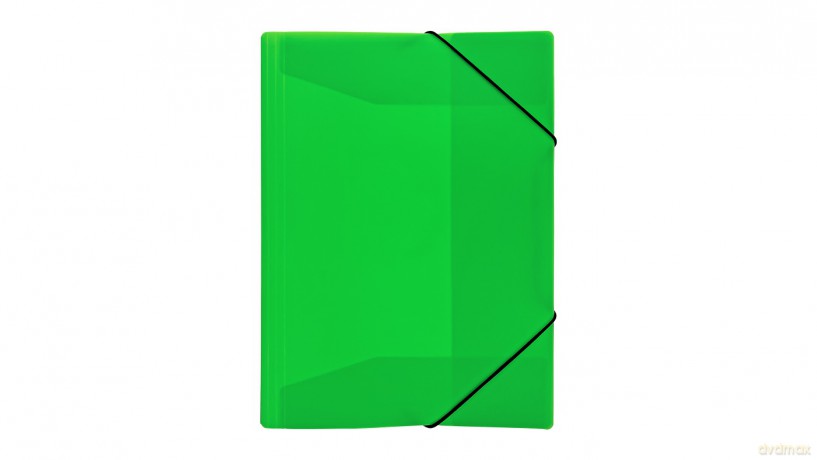 Teczka A4 z gumką PP neon zielony