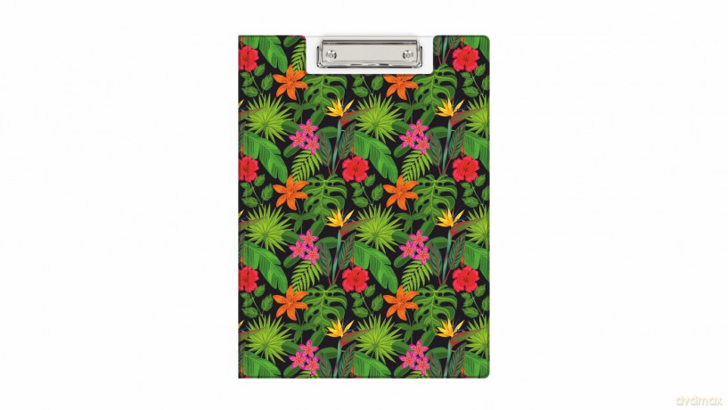 Teczka A4 z klipem nadruk Flowers