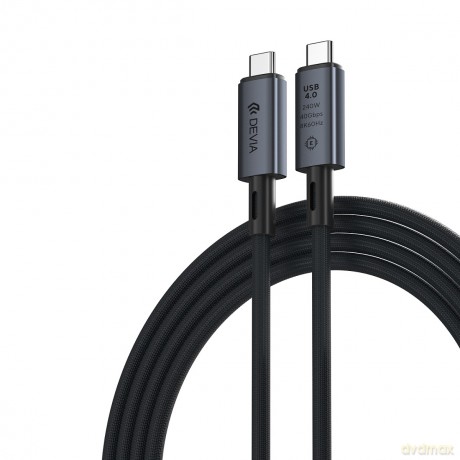 Devia kabel Extreme PD USB-C - USB-C 4.0 1,0 m 240W czarny 8K 60Hz