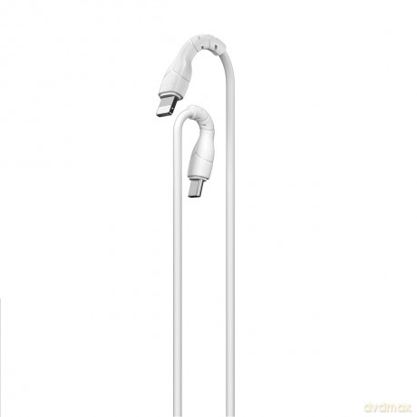 Devia kabel Kintone USB-C - Lightning 1,0 m 3A 27W biały zestaw 30 szt