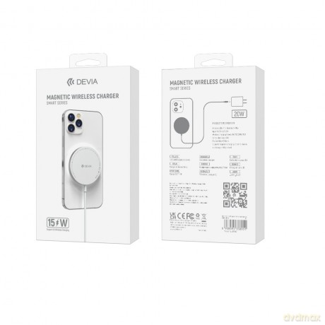 Devia ładowarka indukcyjna Smart magnetyczna 15W biała