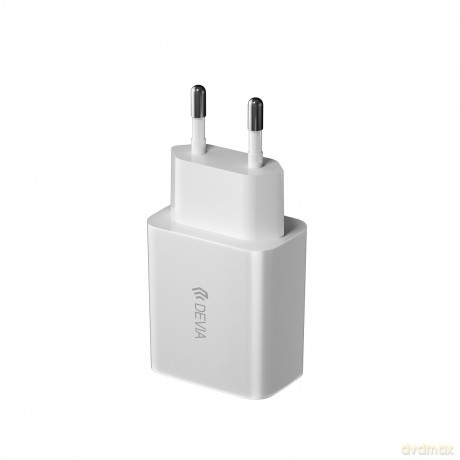 Devia ładowarka sieciowa Smart 2x USB 2,4A biała + kabel USB-C