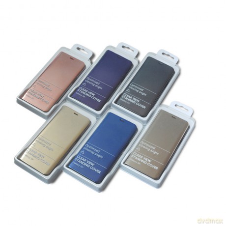 Etui Smart Clear View do Samsung Galaxy S23 FE niebieske