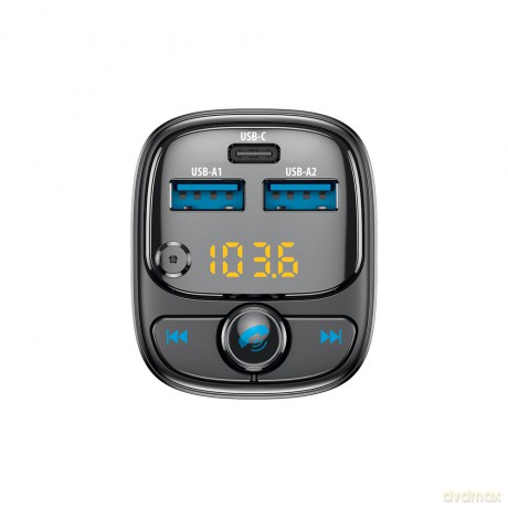 Forever transmiter FM Bluetooth 2 x USB-A 1 x USB-C PD 30W TR-370 czarny
