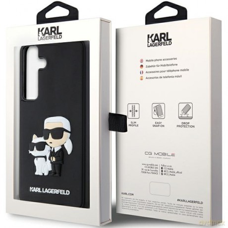 Karl Lagerfeld nakładka do Samsung Galaxy S24+ KLHCS24M3DRKCNK czarna HC 3D RUBBER KC NFT