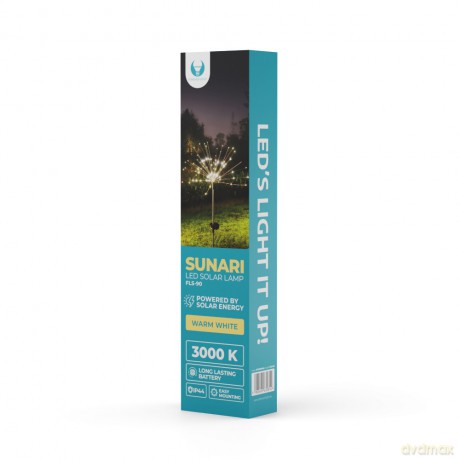 Lampa solarna LED SUNARI FLS-90 fajerwerki solarne 3000K 600mAh Li-Ion Forever Light
