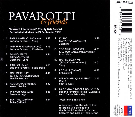 Pavarotti: Vari: Pavarotti And Friends [CD]