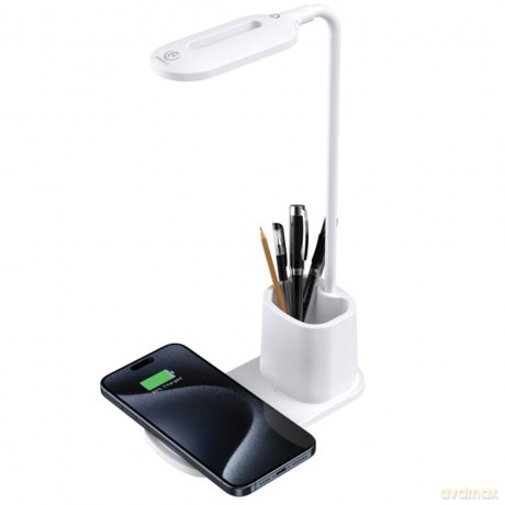 Rebeltec Lampka na biurko ładowarką indukcyjna QI Rebeltec W601 15W High Speed W601 biała