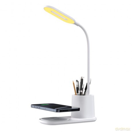 Rebeltec Lampka na biurko ładowarką indukcyjna QI Rebeltec W601 15W High Speed W601 biała