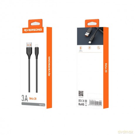 Riversong kabel Beta 20 USB - USB-C 2m 3A czarny CT115