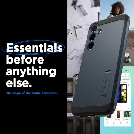Spigen Nakładka Tough Armor do Samsung Galaxy A55 5G czarny metal