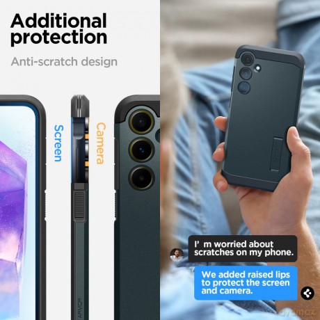 Spigen Nakładka Tough Armor do Samsung Galaxy A55 5G zielona