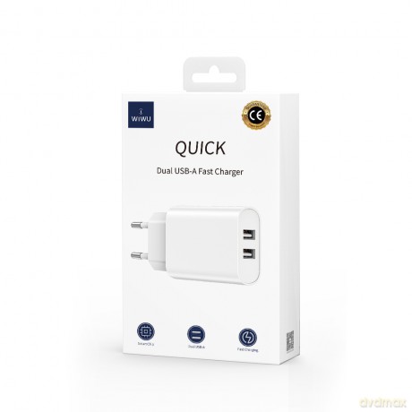 WIWU ładowarka sieciowa Wi-U003 2,1A 2x USB czarna