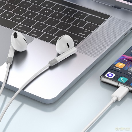 WIWU słuchawki przewodowe EB314 USB-C białe