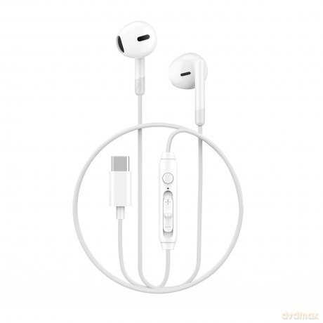 WIWU słuchawki przewodowe EB314 USB-C białe