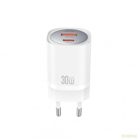 XO ładowarka sieciowa CE21 PD 33W 1x USB-C 1x USB biała + kabel USB-C - USB-C
