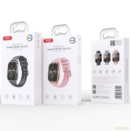 XO smartwatch J10 Amoled różowo-złoty