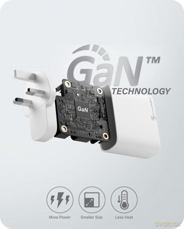 Alogic - Rapid Power 65W GaN Charger inc. 2 m USB-C Charging Cable