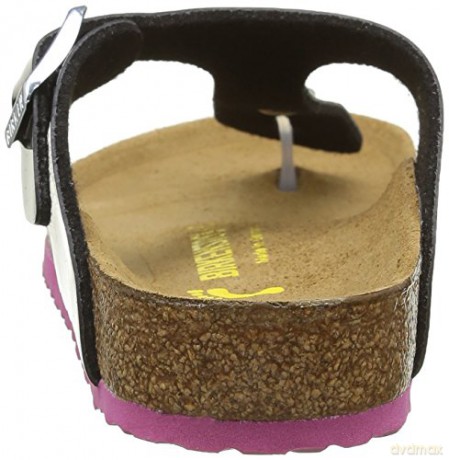 Birkenstock - GIZEH Kids Birko-Flor Narrow - Black Lack W/Pink Outsole
