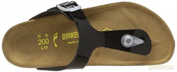 Birkenstock - GIZEH Kids Birko-Flor Narrow - Black Lack W/Pink Outsole