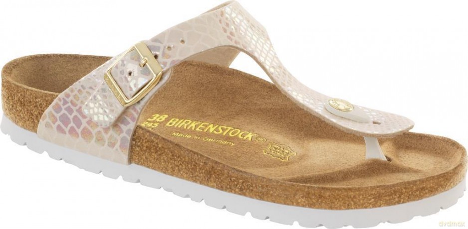 Birkenstock - GIZEH Kids Birko-Flor Narrow - Shiny Snake Cream