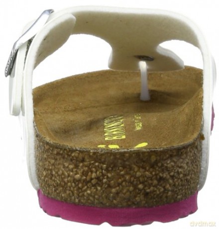 Birkenstock - GIZEH Kids Birko-Flor Narrow - White Lack W/Pink Outsole