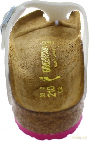 Birkenstock - GIZEH Kids Birko-Flor Narrow - White Lack W/Pink Outsole