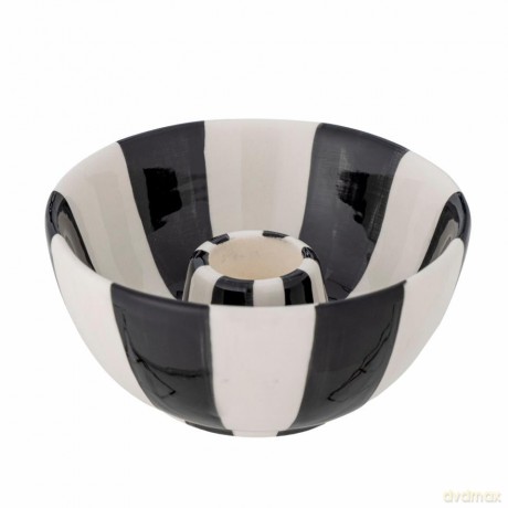 Bloomingville - Eja Candlestick, Black, Stoneware (82060134)