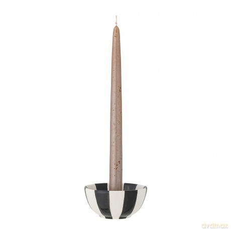 Bloomingville - Eja Candlestick, Black, Stoneware (82060134)