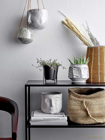 Bloomingville - Face Flowerpot - White (82048963)