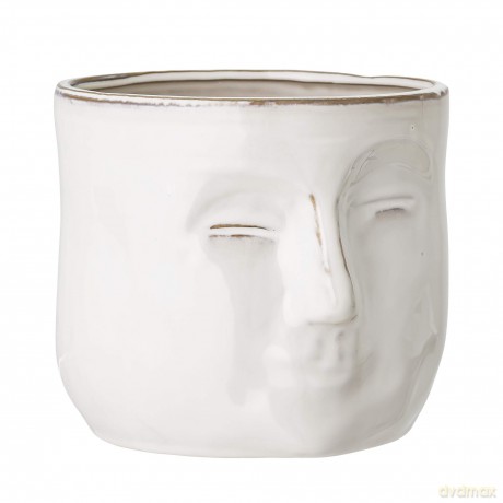 Bloomingville - Face Flowerpot - White (82048963)