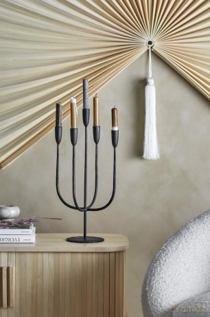 Bloomingville - Izma Candle Holder, Black, Metal (82066242)