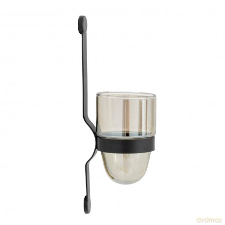 Bloomingville - Jasmina Wall Votive - Black Glass (82057744)