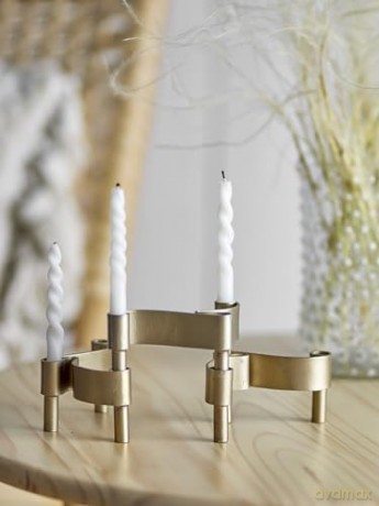 Bloomingville - Kenja Candle Holder, Brass, Metal (82059490)